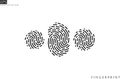 Fingerprint. Icon set. Isolated fingerprints on white background Royalty Free Stock Photo